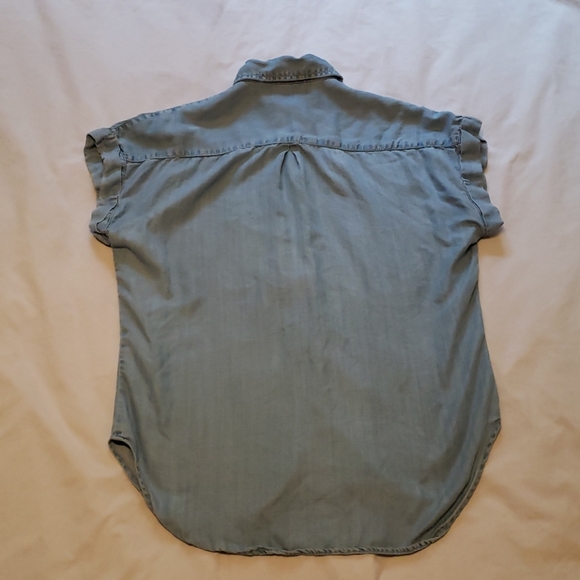 Faux Denim Collared Shirt - Picture 4 of 4